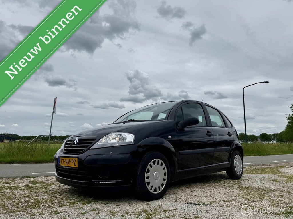 Citroen C3 1.1i Différence, BJ 2004, Airco, APK Jun 2027, Auto's, Voorwielaandrijving, 4 cilinders, 60 pk, Zwart