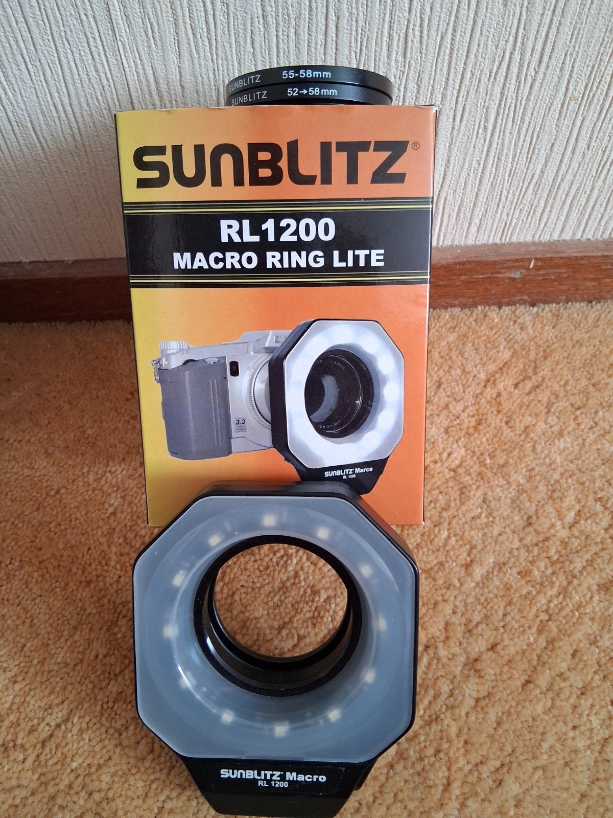 Sunblitz RL1200 Macro Ring Lite - Ringflitser, Overige merken, Ophalen of Verzenden, Zo goed als nieuw, Ringflitser