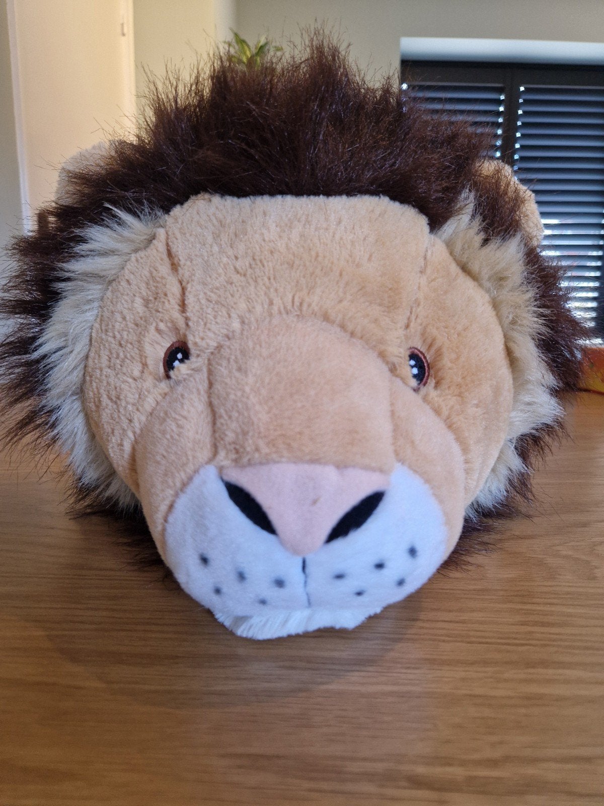 Grote pluche leeuwenkop - knuffel of decoratie, Ophalen of Verzenden, Zo goed als nieuw, Overige typen