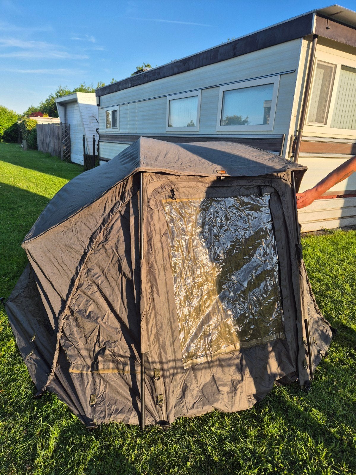 Fox Supa Brolly System - Karpertent/Bivvy, Caravans en Kamperen, Tenten, Ophalen, Gebruikt, Tot en met 2