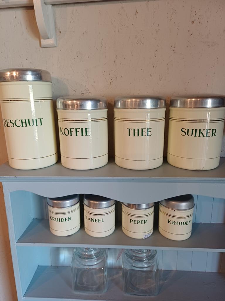 8 delige emaille Bussen set, Ophalen of Verzenden