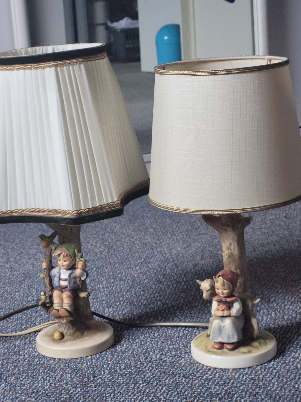 Set van 2 Vintage Goebel Hummel Tafellampen, Ophalen of Verzenden