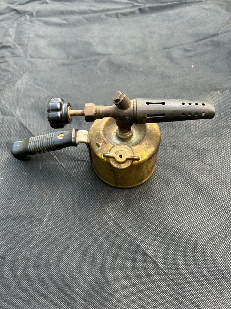 Vintage Barthel Soldeerbrander - Messing Benzinebrander, Ophalen of Verzenden