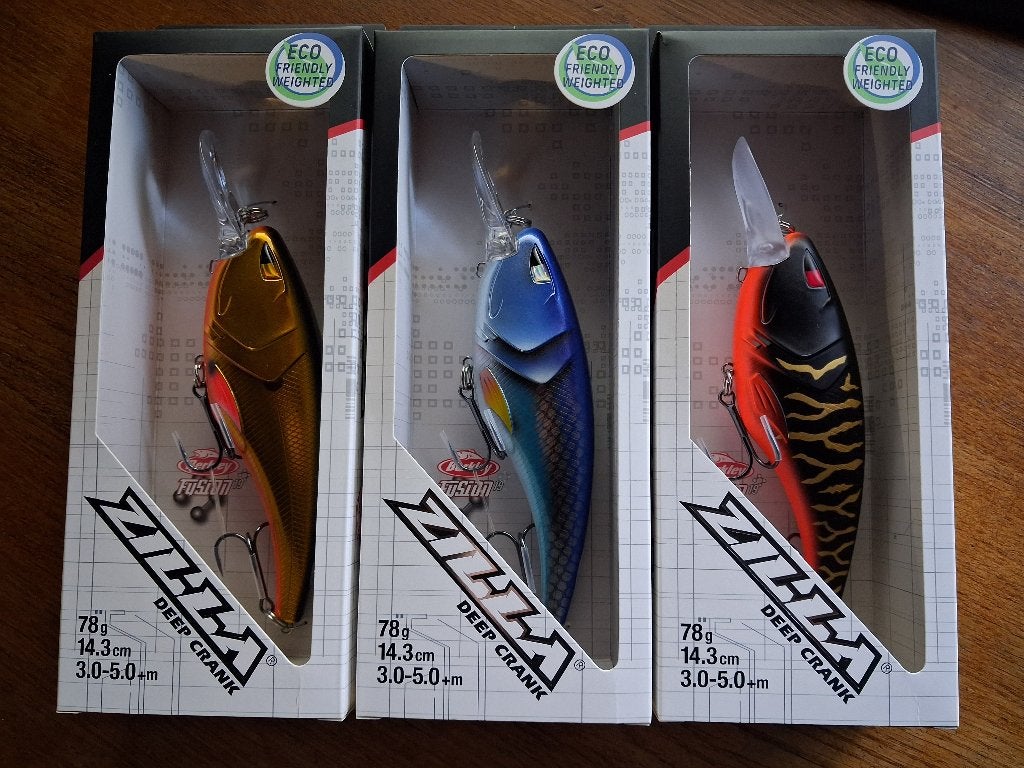 3x Berkley Zilla Deep Crank (143mm) set van 3 kleuren!, Tinstraat, Overige typen, Nieuw, Ophalen of Verzenden