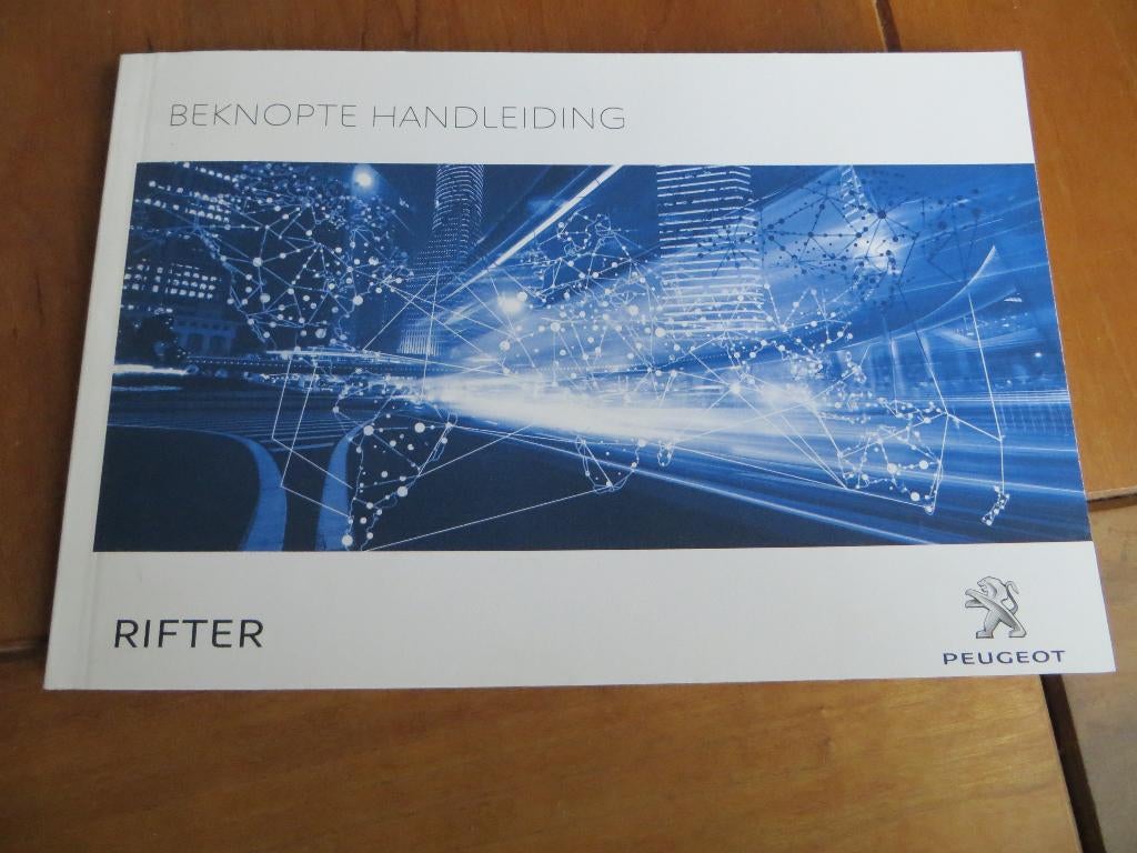Instructieboek Peugeot Rifter / Peugeot Partner Combi 2018, Auto diversen, Handleidingen en Instructieboekjes, Ophalen of Verzenden