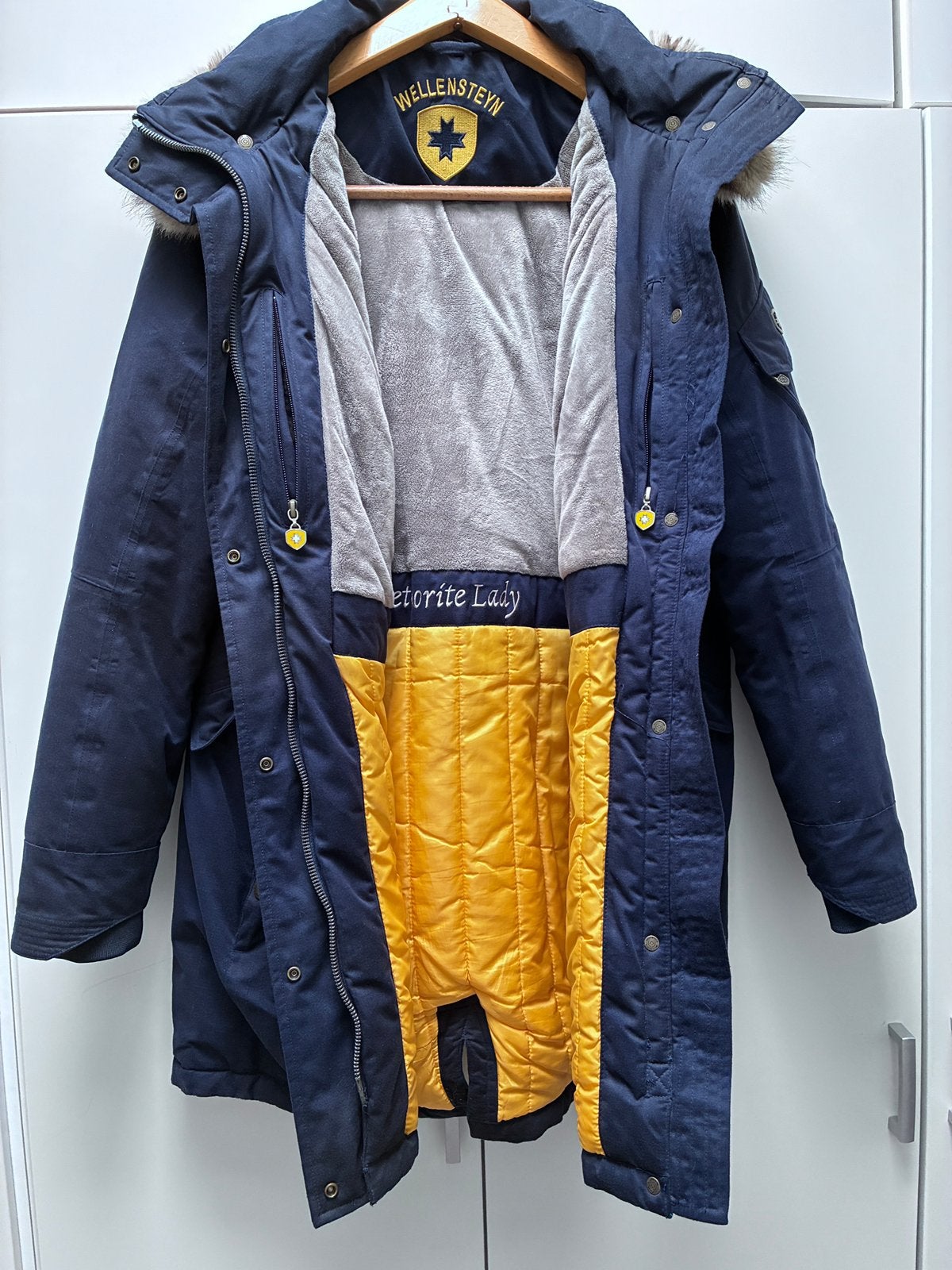 Wellensteyn Meteorite Lady winterjas blauw XL, Ophalen of Verzenden, Zo goed als nieuw, Maat 46/48 (XL) of groter, Blauw