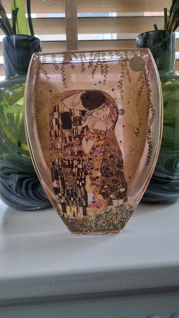 Goebel Gustav Klimt Vaas De Kus Artis Orbis, Ophalen, Zo goed als nieuw, Glas