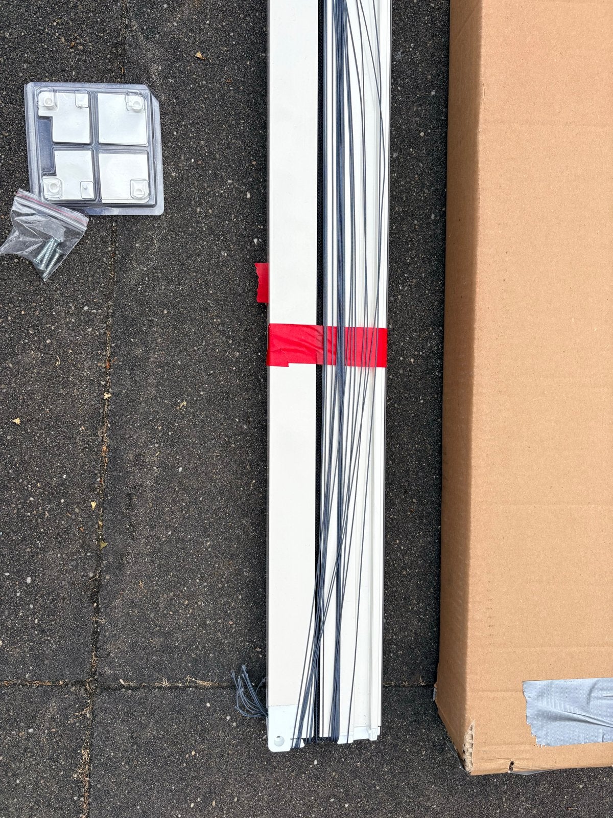 Nieuwe Dubbele Plissé Hordeur Crèmewit (RAL 9001) 183x240cm, Doe-het-zelf en Verbouw, Deuren en Horren, Ophalen, Hordeur, Nieuw
