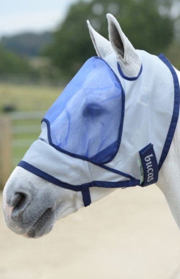 Bucas Buzz-Off Fly Mask - Vliegenmaskers, Dieren en Toebehoren, Bucas, 0 g, Nieuw, Grijs