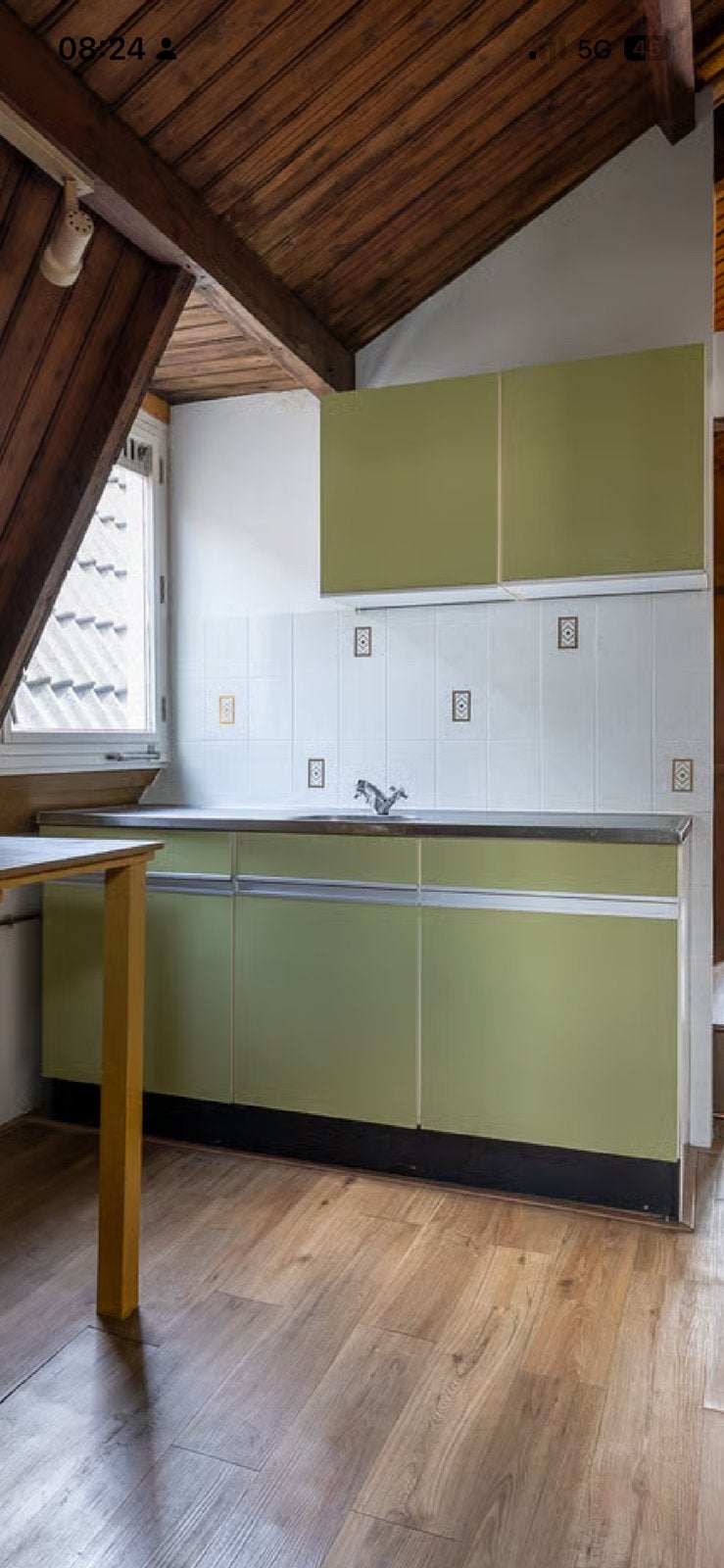 Originele vintage Bruynzeel keuken – olijfgroen –jaren 60/70, Ophalen, Gebruikt, Enkelwandige keuken, Staal of Rvs