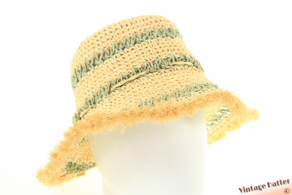 Flexibele zomer strandhoed Fiebig olive groen papier 56-59, Kleding | Dames, Hoed, Nieuw, Fiebig, One size fits all