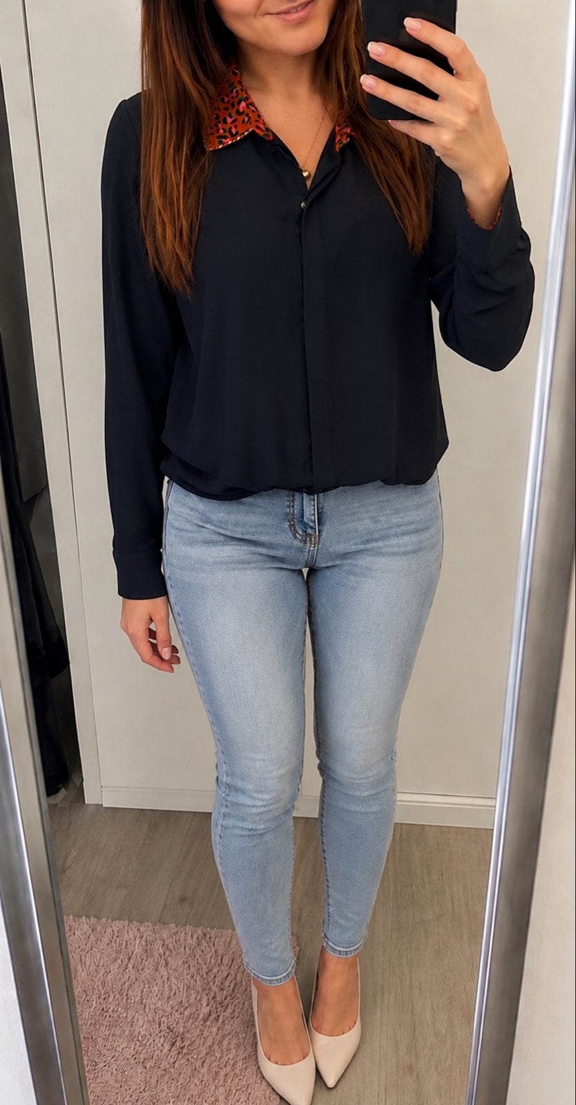 10 Feet blouse met panterprint kraag - Maat S, Verzenden, Nieuw, Maat 36 (S), Zwart