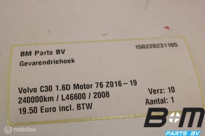 Gevarendriehoek Volvo C30, Gebruikt