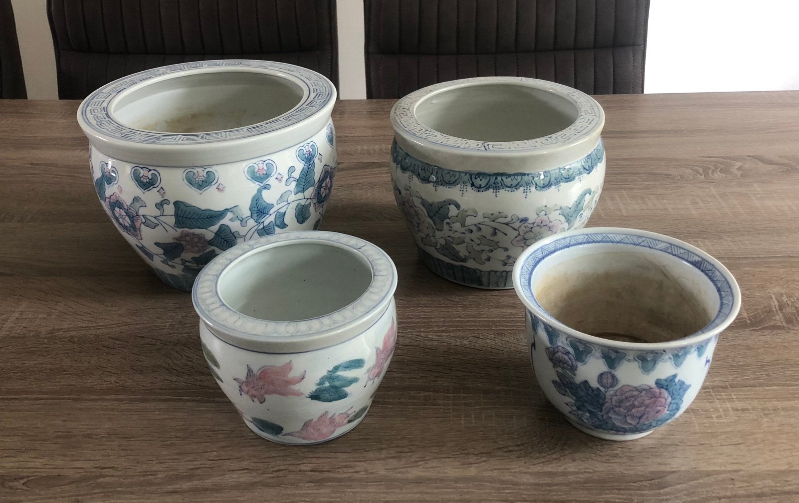 Grote Chinese plantenpotten, Ophalen, Gebruikt, Rond, Aardewerk