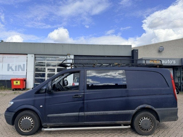 Mercedes-Benz Vito 111 CDI 320 LANG DUBBELE CABINE, Auto's, Bestelauto's, Gebruikt, 4 cilinders, Blauw, Bedrijf