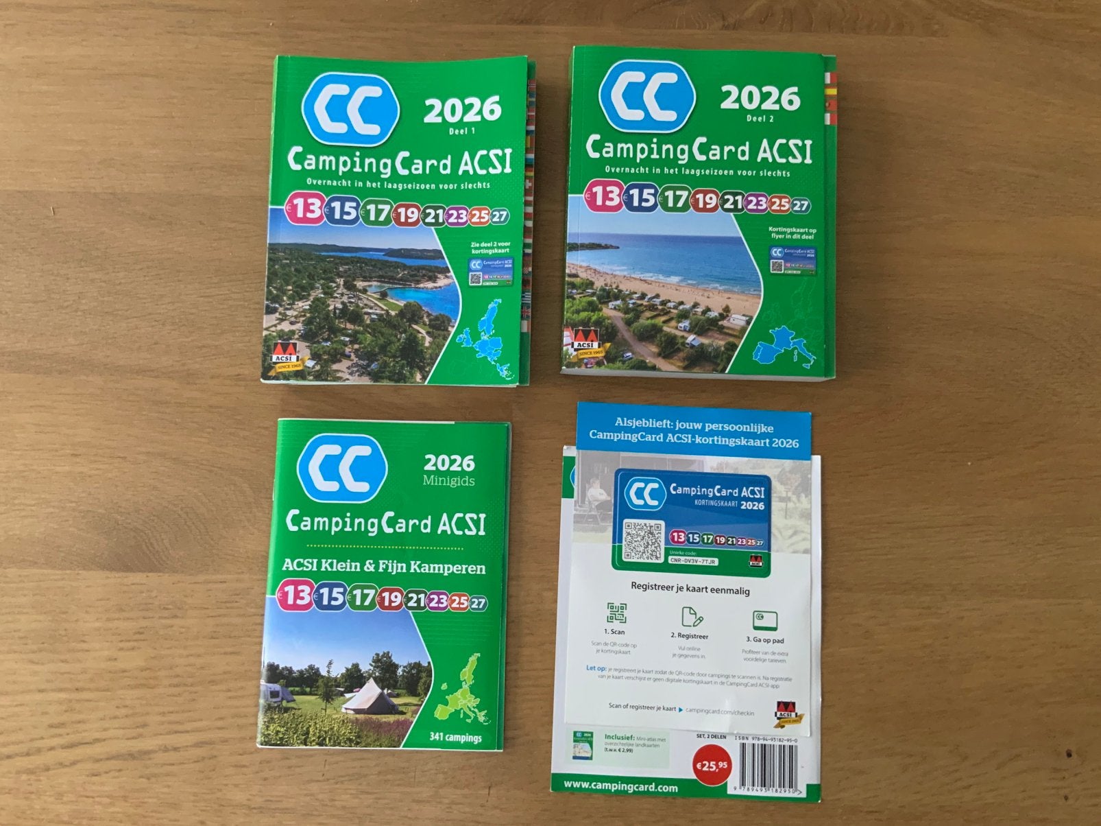 ACSI CampingCard boeken 2026 met geldige ACSI kaart!!!!, Overige merken, Budget, Europa, Nieuw