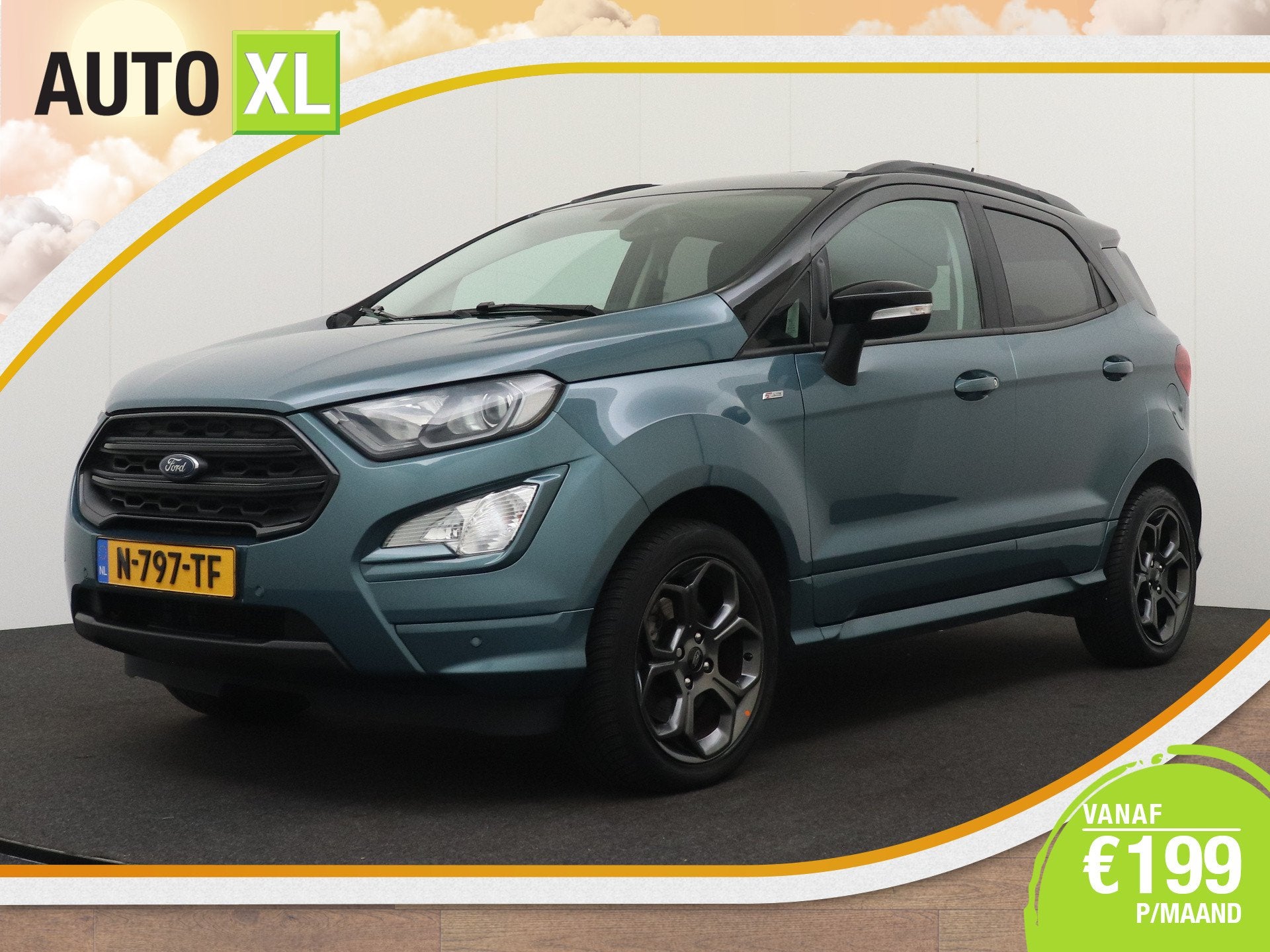 Ford EcoSport 1.0 126 PK ST-Line Black Trekhaak Camera Carpl, Auto's, Voorwielaandrijving, Dealer onderhouden, Gebruikt, Ecosport