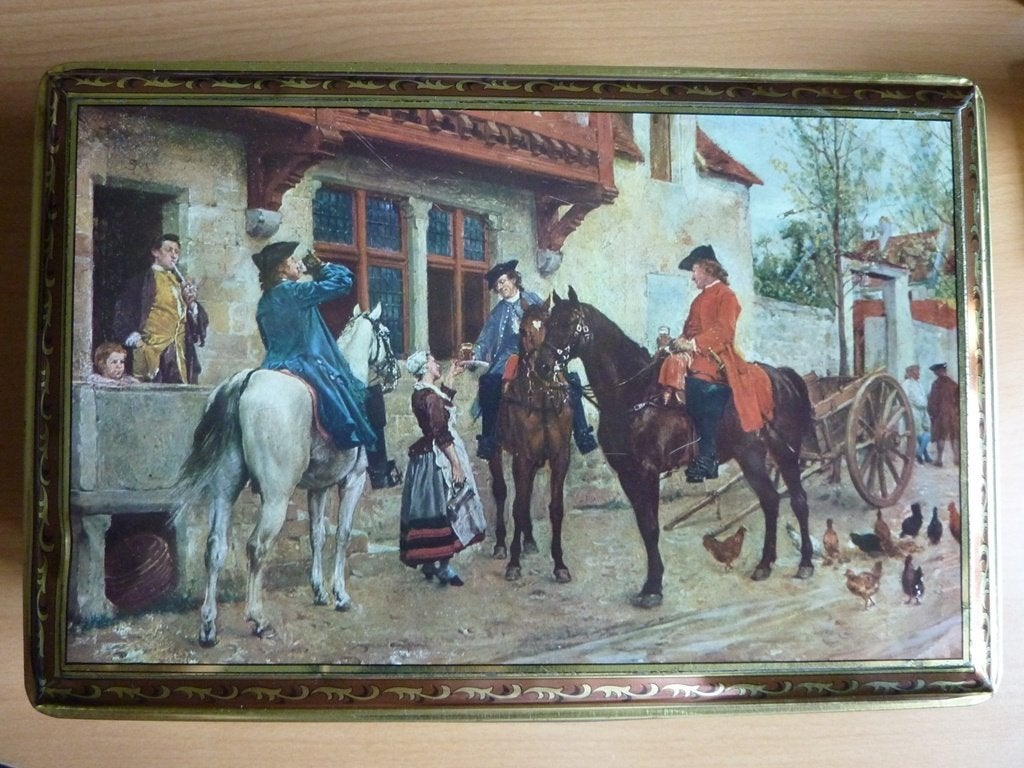 Blik HERBERG - uitgave Lutti - jaren '60, Verzamelen, Blikken, Verzenden, Gebruikt, Overige