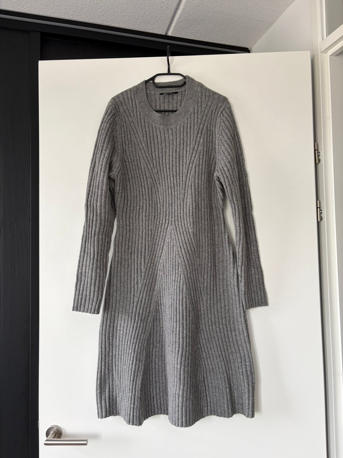 Jurk MS Mode grijs maat L (44/46), Verzenden, Maat 42/44 (L), Zo goed als nieuw, Knielengte