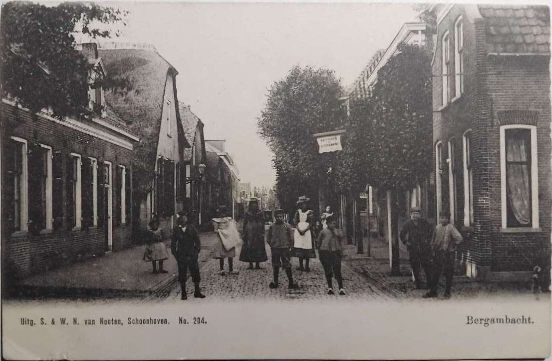 Bergambacht (ZH)–Uitg. S. & W. N. van Nooten (No. 204), Verzamelen, Ophalen of Verzenden, Voor 1920, Gelopen, Zuid-Holland