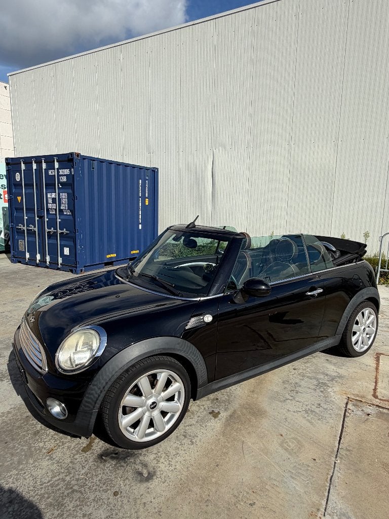 Mini 1.6 Cooper Cabrio AUT 2009 Zwart, Auto's, 15 km/l, 4 cilinders, Cabriolet, 4 stoelen