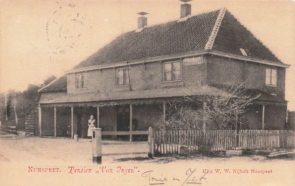 AN004 Nunspeet Pension van Ingen 1905 uitg. Nijholt, Verzenden, Voor 1920, Gelopen, Gelderland