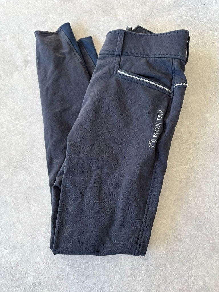 Montar rijbroek Full grip blauw 34, Dieren en Toebehoren, Paardrijkleding, Blauw, Gebruikt, Dressuur, XS
