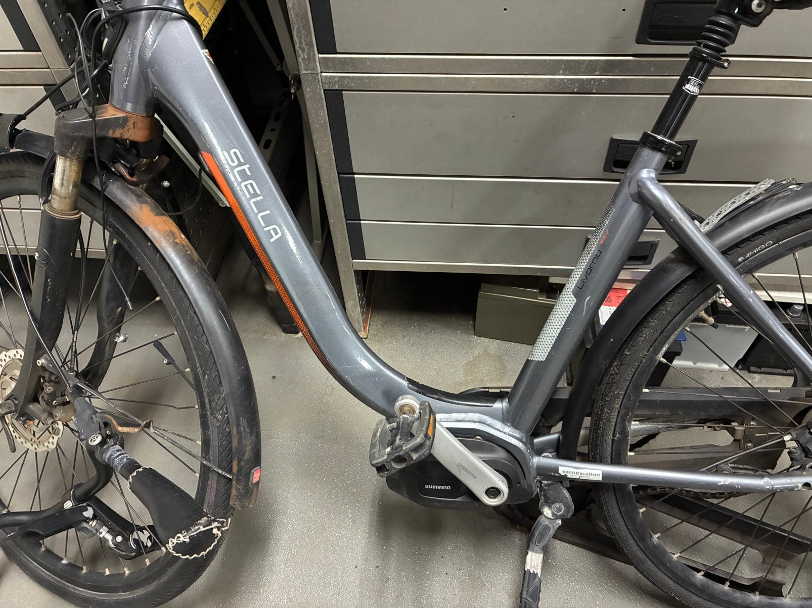 Stella frame met shimano middenmotor, Fietsen en Brommers, Fietsonderdelen, Ophalen of Verzenden, Zo goed als nieuw