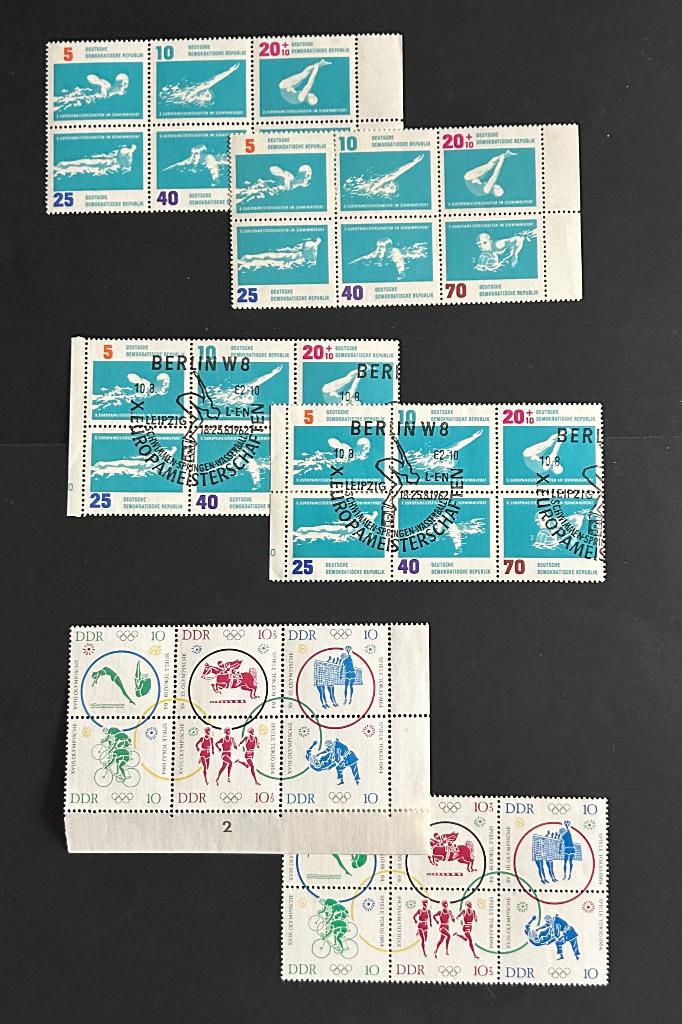 Duitsland DDR | 1962 en 1964 Sport postzegels, Postzegels en Munten, Ophalen of Verzenden, DDR, Postfris