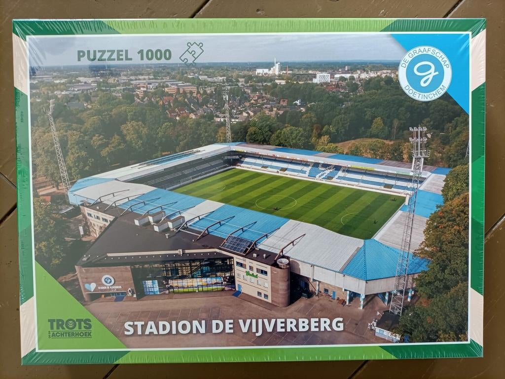 Puzzel 1000 stukjes stadion De Vijverberg De Graafschap, Ophalen of Verzenden, 500 t/m 1500 stukjes, Nieuw