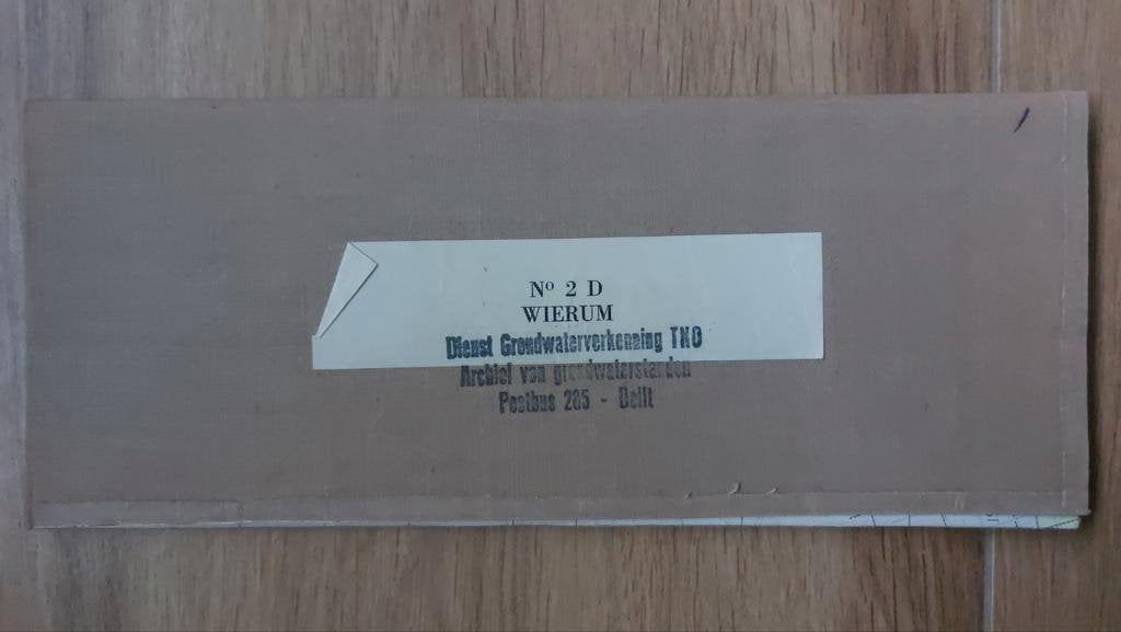 2D / Wierum met Ameland Nes etc Stafkaart uit 1971, Ophalen of Verzenden, 1800 tot 2000, Landkaart, Zo goed als nieuw