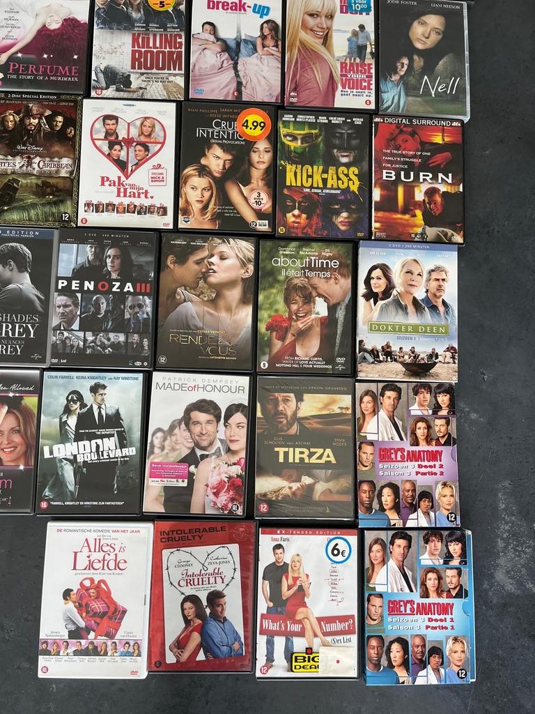 Circa 125 DVD's - Diverse genres en titels, Cd's en Dvd's, Ophalen, Gebruikt