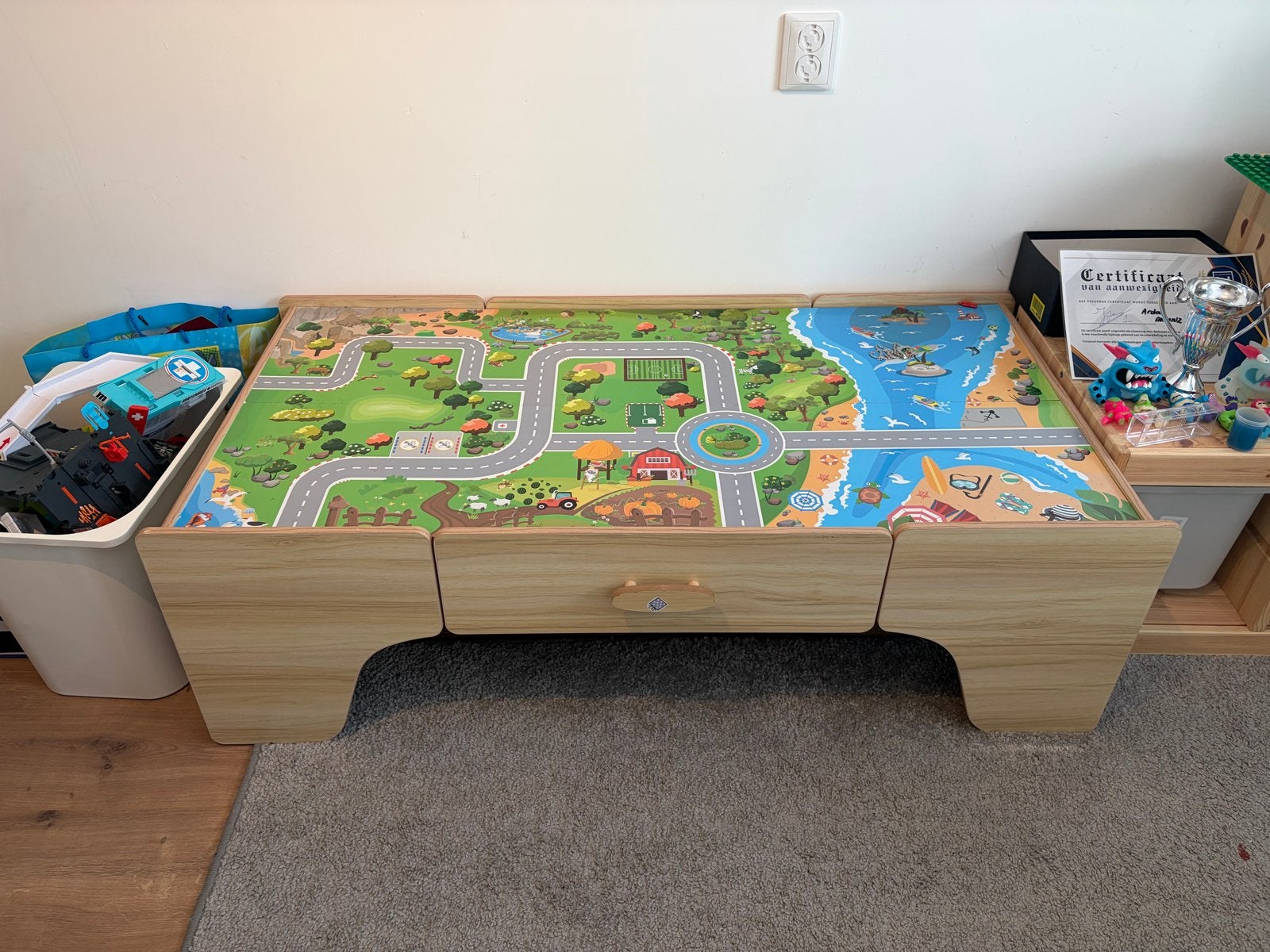 Treintafel / Speeltafel met lade - Ideaal voor speelgoed, Ophalen, Gebruikt