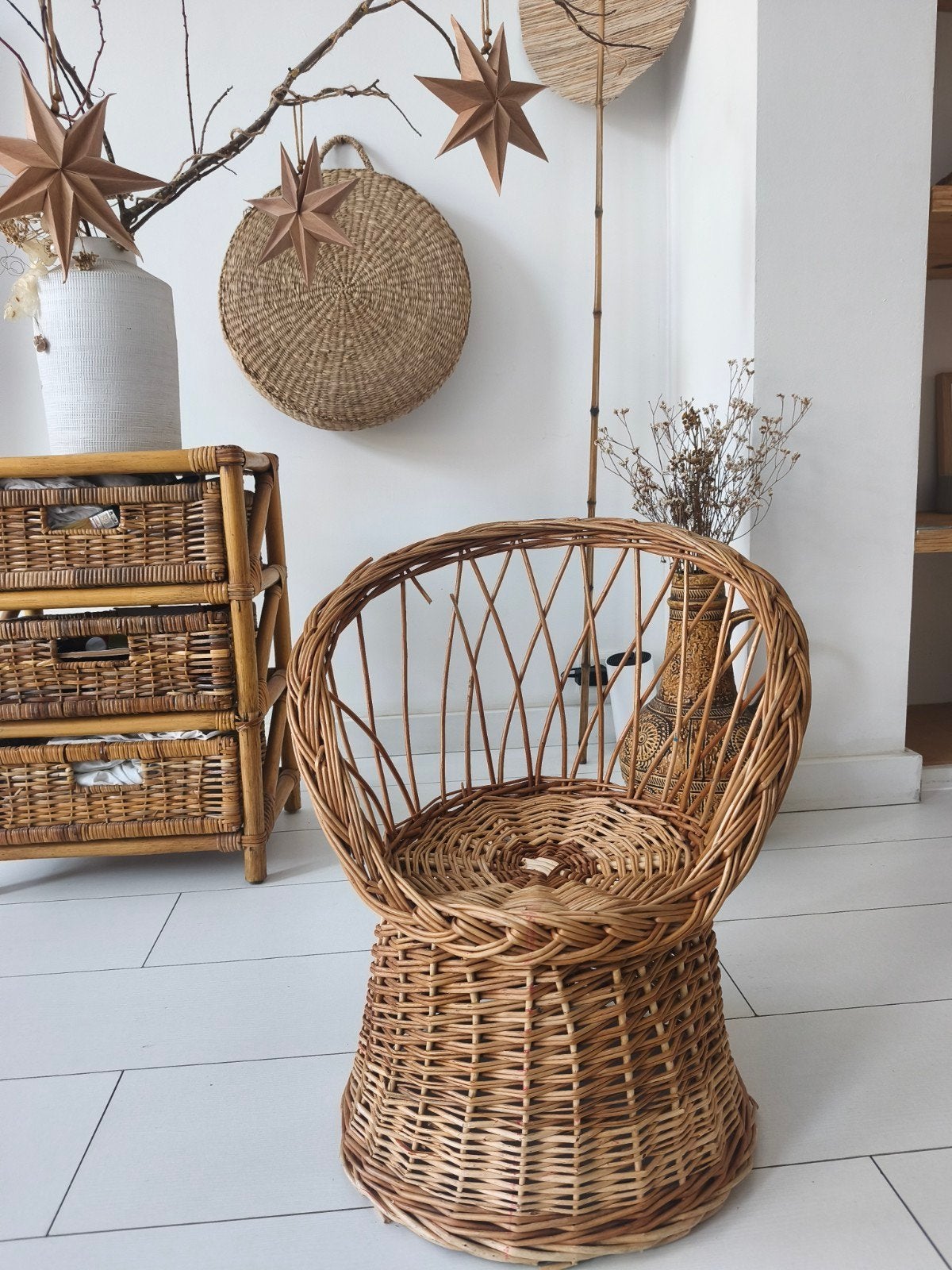 Rotan kuip stoeltje kind, Ophalen of Verzenden