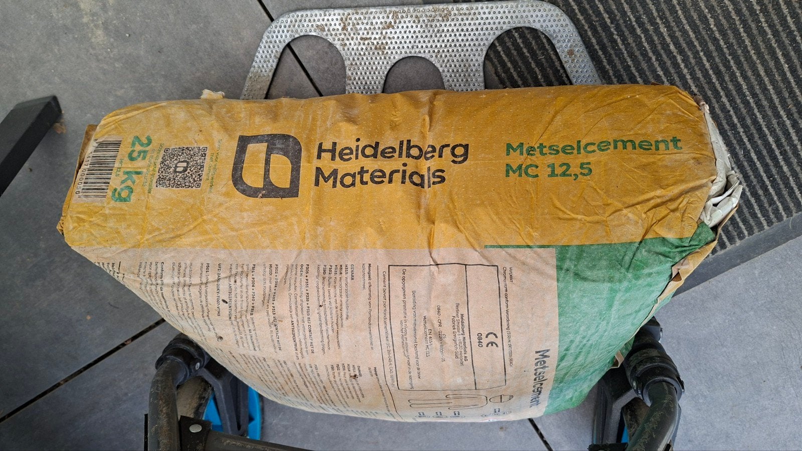 Zak Heidelberg Materials Metselcement MC 12,5 - 25 kg, Doe-het-zelf en Verbouw, Ophalen, Nieuw