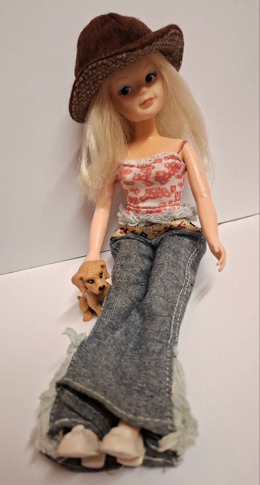 Sindy pop met hippie outfit en hondje, Ophalen of Verzenden, Zo goed als nieuw, Overige typen