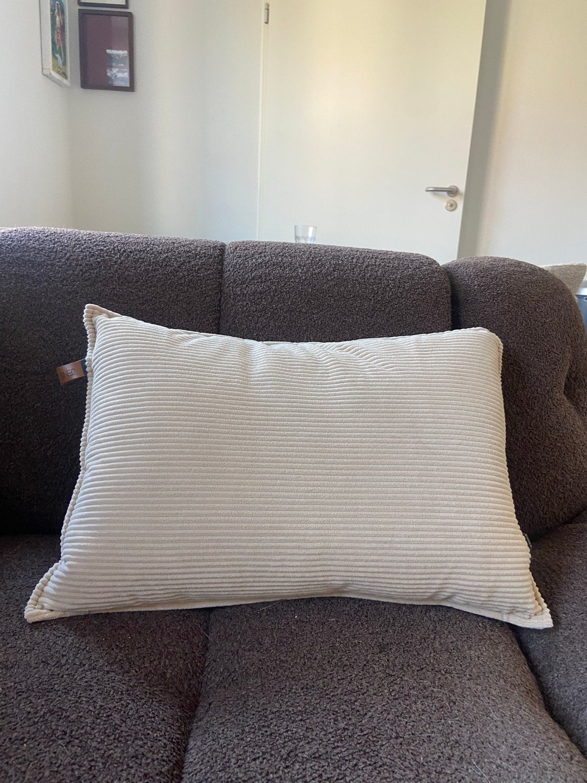 Warmtekussen Jens Living - Beige Ribstof, Ophalen, Overige merken, Beige, Afneembare hoes
