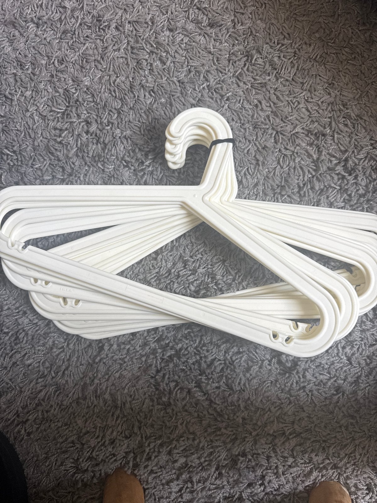 Witte kledinghangers - Set van 11 stuks, Ophalen, Gebruikt, Kunststof, Kinderen en Volwassenen
