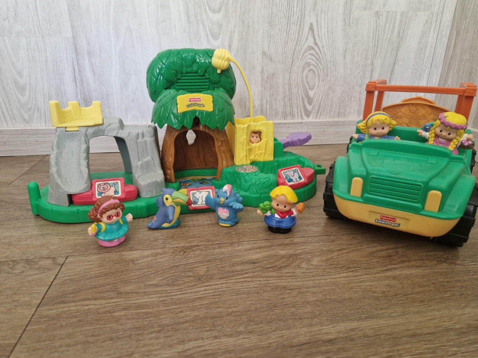 Fisher-Price Little People Jungle Avontuur Speelset, Kinderen en Baby's, Ophalen of Verzenden, Gebruikt, Speelset, Met geluid