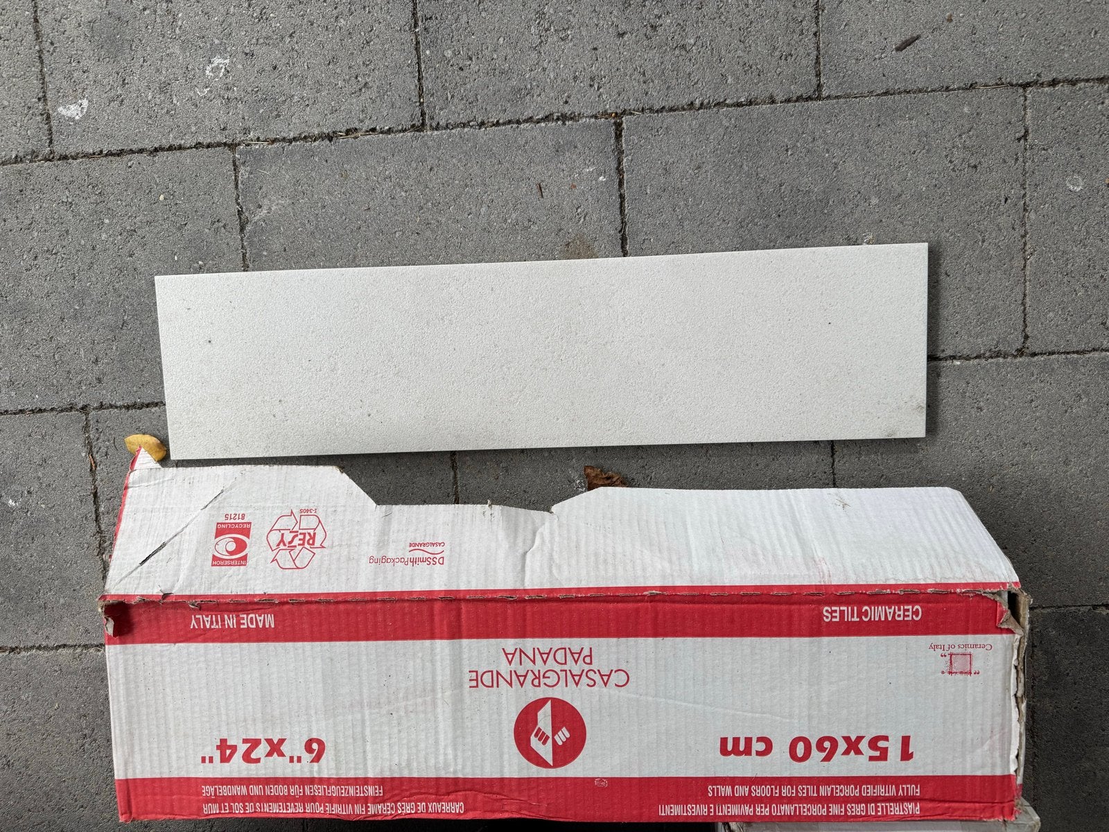 Italiaanse tegels 15x60 cm - doos vol + halve tegels, Doe-het-zelf en Verbouw, Ophalen, 60 cm of meer, Keramiek, Nieuw