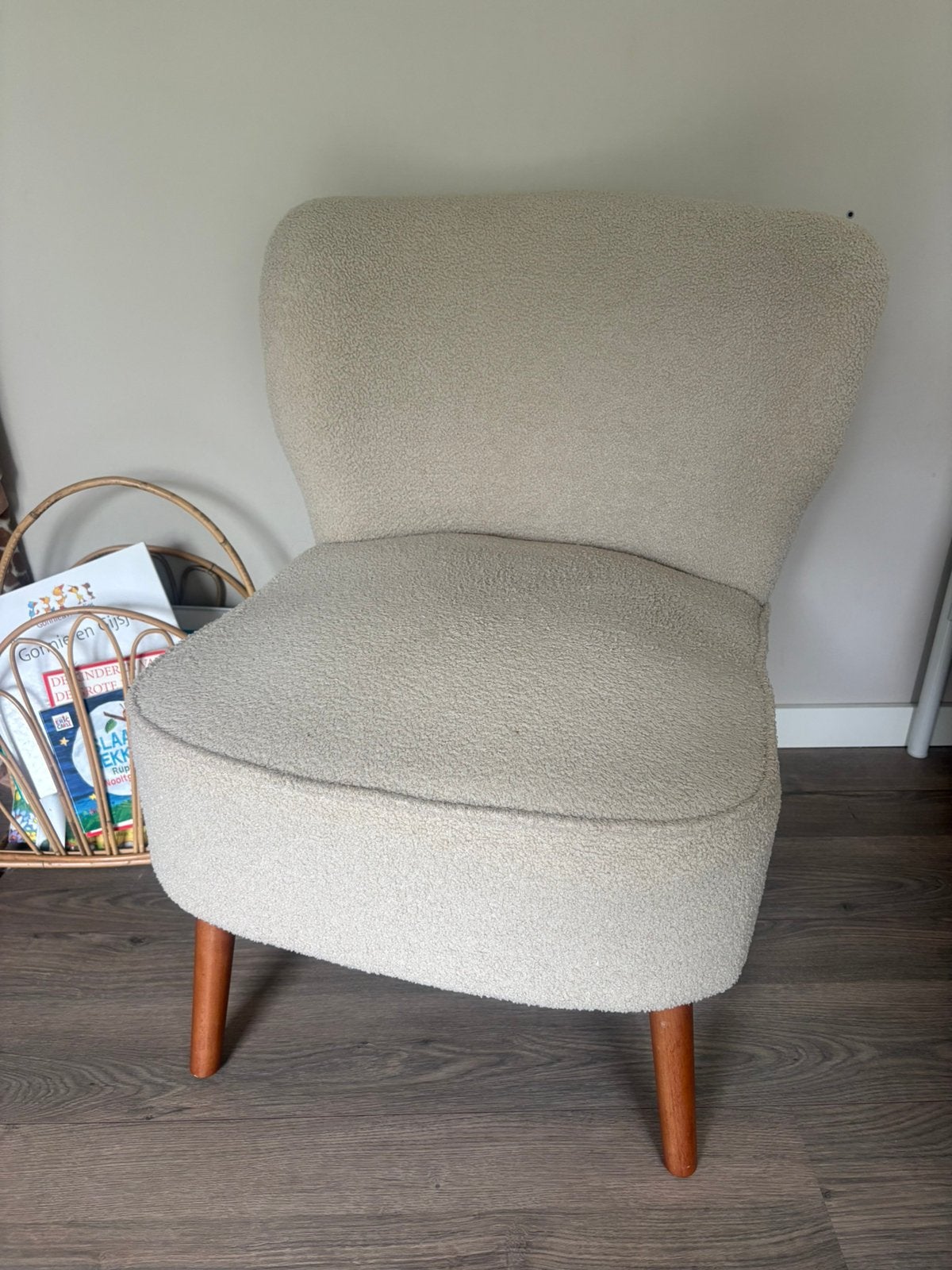 Beige teddy fauteuil, Huis en Inrichting, Fauteuils, Ophalen, Gebruikt