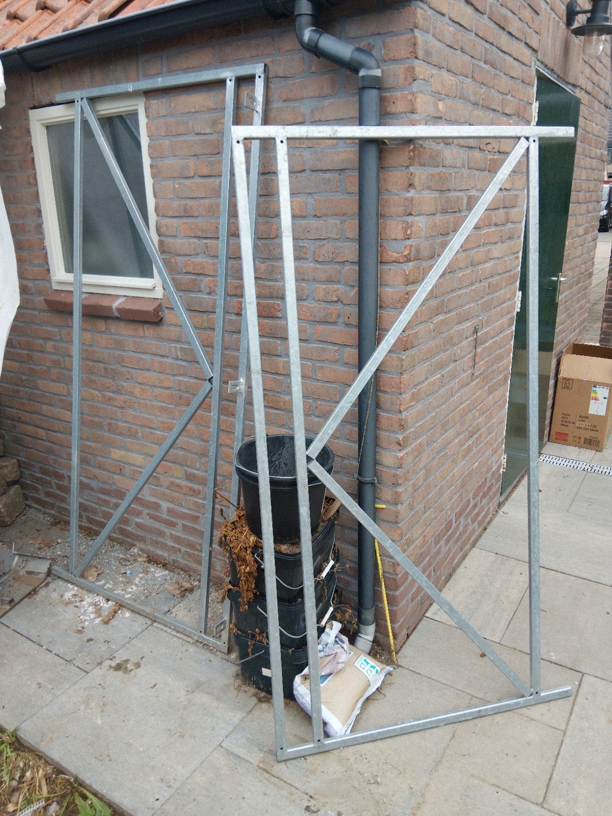 poort frame gegalvaniseerd, Ophalen, Staal, Nieuw, 150 tot 200 cm