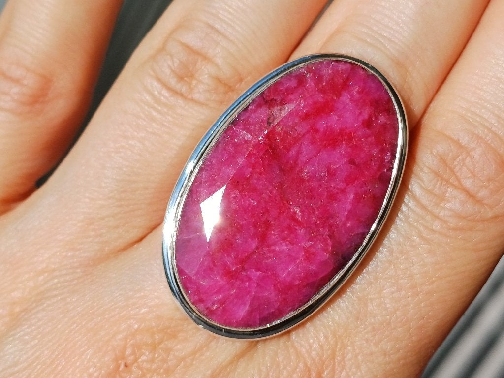 Vanoli 925 zilveren ring met ruwe robijn maat 18,5, Daiva1973@hotmail.com, 18 tot 19, Vanoli, Amsterdam