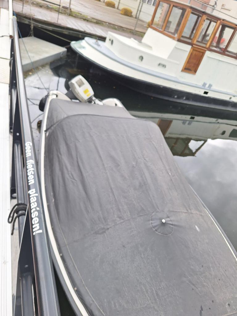 tour/ visboot  Askeladden 430 x 165 cm met 9.9 PK bb motor, Watersport en Boten, Ophalen, Gebruikt, Overige typen