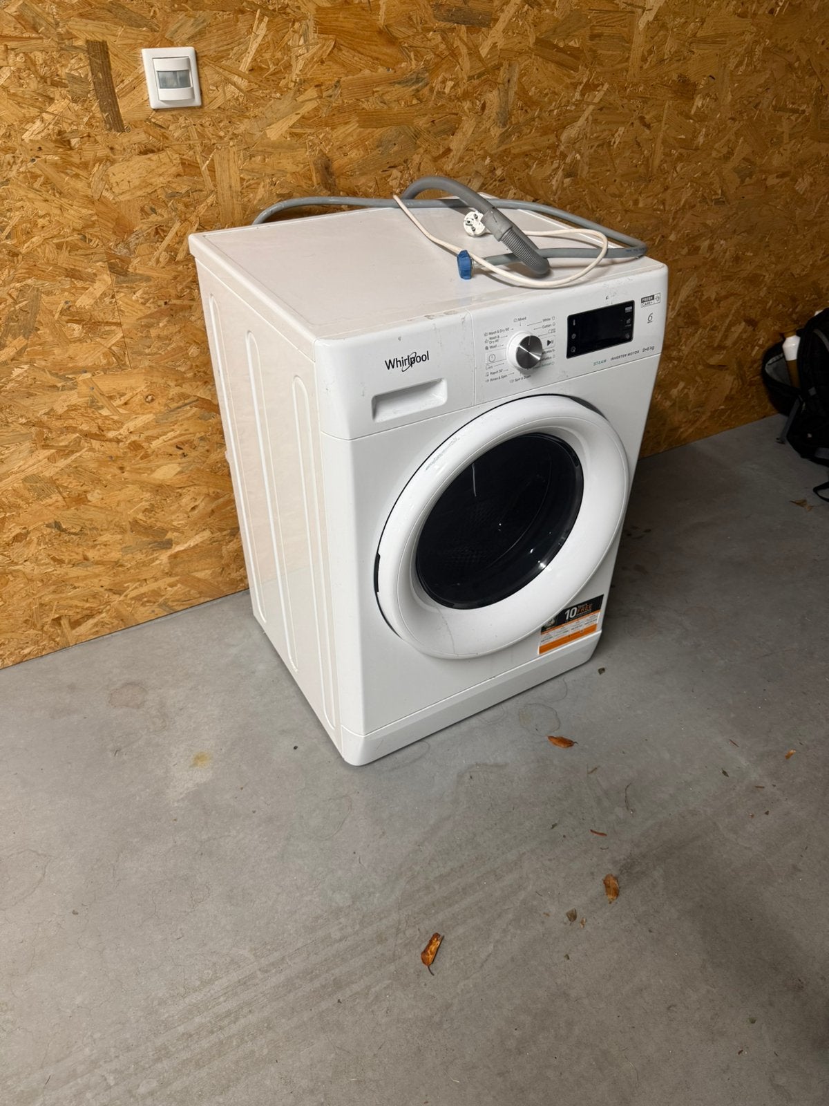 Whirlpool was-droogcombinatie 9/6 kg, Witgoed en Apparatuur, Ophalen of Verzenden, Zo goed als nieuw, 1200 tot 1600 toeren, 85 tot 90 cm