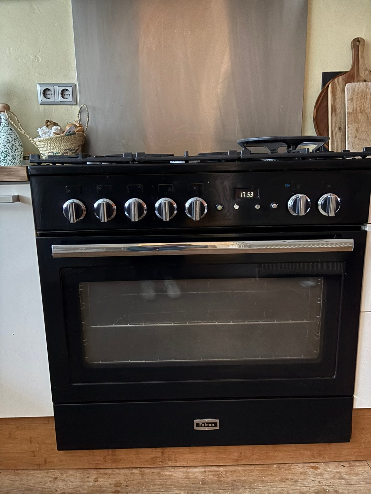 Falcon Professional+ FX 90 gasfornuis met elektrische oven, Witgoed en Apparatuur, Ophalen, Gebruikt, 60 cm of meer, Grill