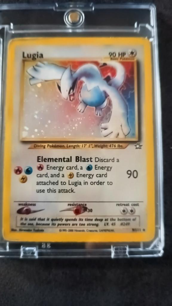 Lugia 9/111 Neo Genesis Holo rare (played), Hobby en Vrije tijd, Verzamelkaartspellen | Pokémon, Ophalen of Verzenden