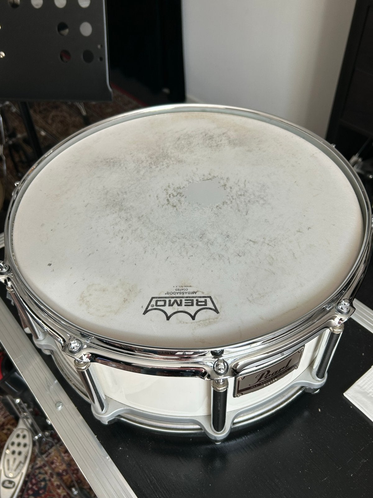 Foto 2 van Pearl Free Floating Snare Drum 14x6.5" Maple - 1995