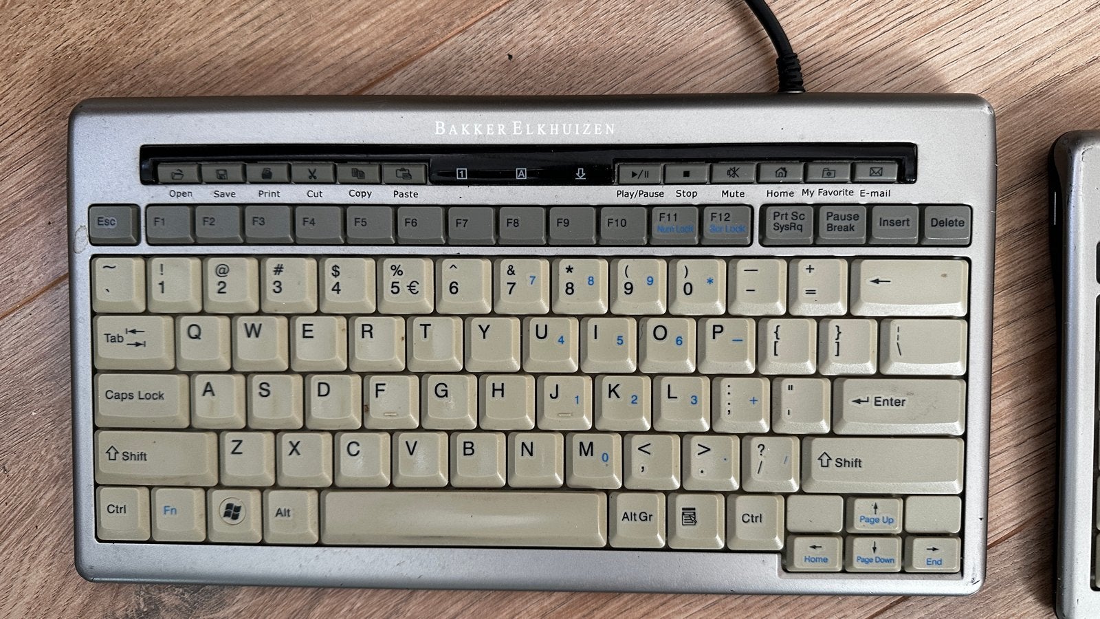 Bakker Elkhuizen S-board 840 Compact Toetsenbord QWERTY, Gebruikt, Multimediatoetsen, Ophalen of Verzenden, Qwerty