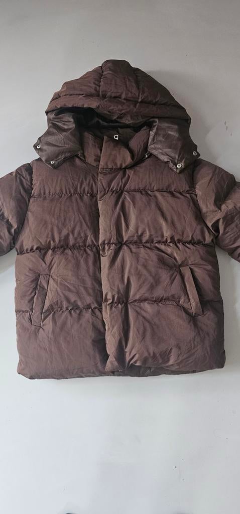Warme bruine dames winterjas met capuchon, Maat 38/40 (M), Bruin, Ophalen of Verzenden, Onbekend
